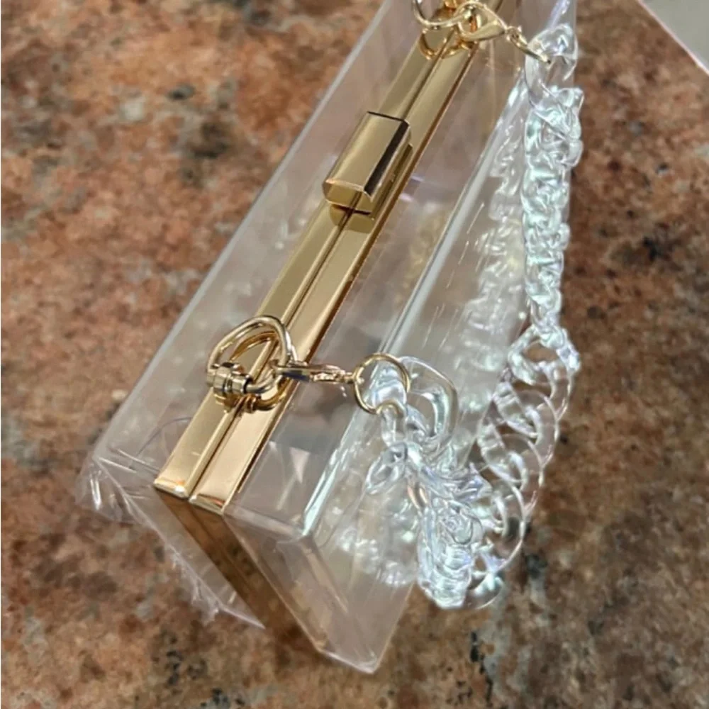 Nwt acrylic clutch bag womens handbag - Picture 3 of 5